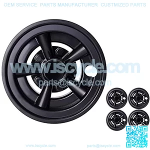 8 Inch Golf Cart Wheel Covers Hub Caps for EZGO, Club Car, Yamaha - Universal Snap-on Installation, Set of 4