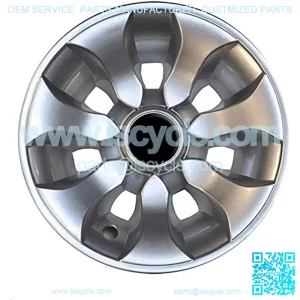 (Set of Four) 8 inch Drifter Golf Car Wheel Covers (Machined Silver)