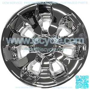 (Set of Four) 8 inch Drifter Golf Car Wheel Covers (Chrome)