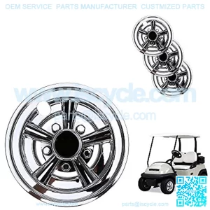 Golf Cart Wheel Covers 8 Inch Set of 4, Wheel Caps for Standard Golf Cart Rims,Fit for EZGO,Yamaha,Club Car