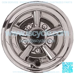 EZGO Chrome Painted Wheel Cover with Logo, 8-Inch