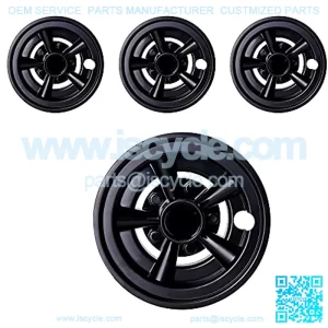 8 Inch Golf Cart Wheel Covers Hub Caps for EZGO, Club Car, Yamaha, Black Set of 4
