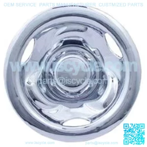 (One) 10 inch Deep Dish Golf Cart Wheel Cover (Chrome)