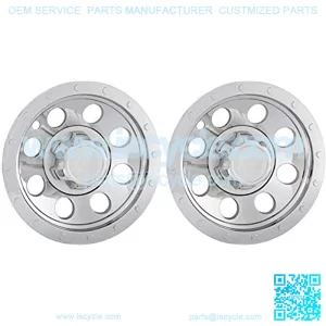 Set of 2 - QT8CHB-x2, 8" ABS Chrome Plated Wheel Cover, HUB Cap for 8" Wheels