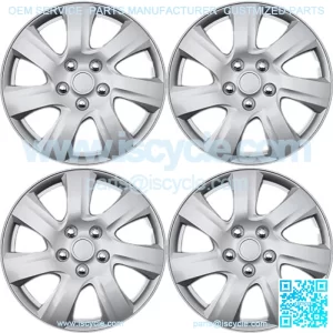 17 inch Hubcaps Best for - Toyota Camry - (Set of 4) Wheel Covers 17in Hub Caps Silver Rim Cover - Car Accessories for 17 inch Wheels - Snap On Hubcap, Auto Tire Replacement Exterior Cap