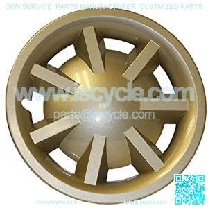 EZGO Metallic Gold Hubcap Assembly for RXV without Logo, 8-Feet