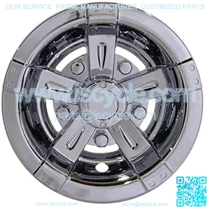 8" Vegas Chrome Golf Cart Wheel Covers/Hub Caps - (Set of 4)