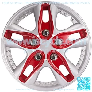 12 Inch RED ABS Wheel Cover Kit Car Vehicle Wheel Rim Skin Cover 12'' Hubcap Pack of 4