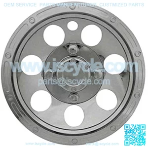 10" Chrome Beadlock Golf Cart Hub Caps - Each
