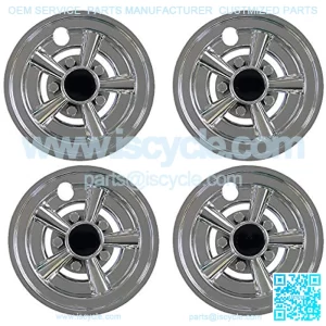 NEW 8" Golf Cart Hub Cap Wheel Cover Chrome Hubcaps