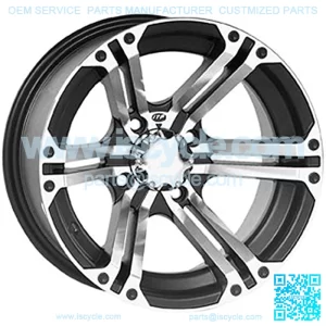 Golf Cart Wheel - 12x7 - 2+5 Offset - 4/4 - Machined , Bolt Pattern: 4/4, Rim Offset: 2+5, Wheel Rim Size: 12x7, Color: Machined, Position: Front/Rear 1228367404B