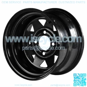 10" Black Steel Wheels with Lifted Tire Options Combo