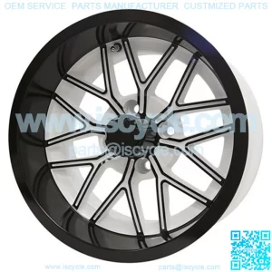 14" Golf Cart Wheel, White/GloBlack Rim, 14x7 ET-25