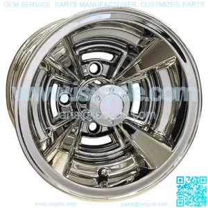 10" Golf Cart Wheel, Chrome Rim, 10x7 ET-25