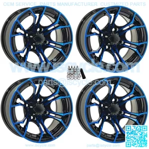 12" Golf Cart Wheels/Rims Blue