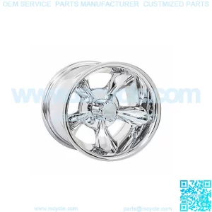 10 inch Godfather (Chrome) Golf Cart Wheel 4-4 Bolt (4x101.6mm) | 3:4 Offset