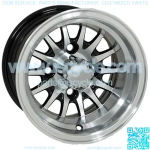 Medusa 10x7 Machined Black Wheel