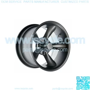 12 inch Godfather (Matte Gray) Golf Cart Wheel 4-4 Bolt (4x101.6mm) | 3:4