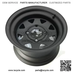 Steel rims 12x7 4/110 4+3 (+10) black mat