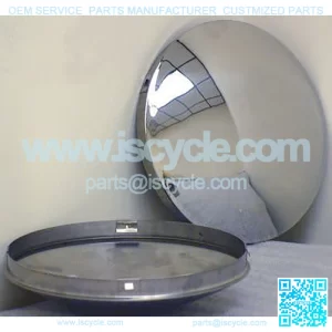 Set of 4, R2512-x4, 8" Dia. StainleSteel Baby Moon Hub Cap for Trailer, Dollies, Golf Cart, Lawn Mower, etc.
