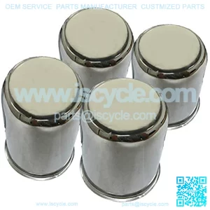 Alloy Golf Cart Wheel Center Cover Cap, Chrome