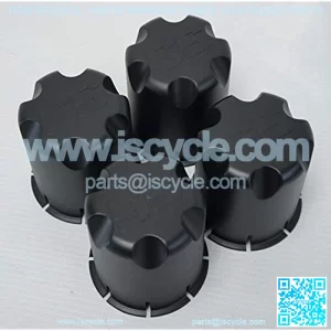 Golf Cart Wheel Rim 'SS' Matt Black Center Caps for Golf Cart UTV ATV(Set of 4)