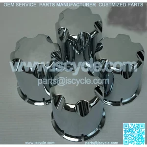 Golf Cart For UTV ATV Wheel Rim 'HD' All Chrome Center Caps (Set of 4)
