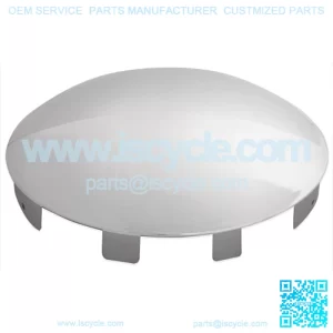 10770 Cr. Universal Front Hub Cap 1 inches Lip, 6 Notches, Chrome Plated Steel