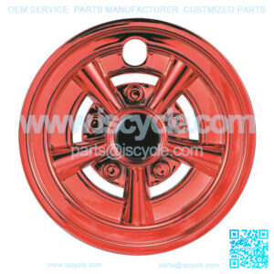 Universal 8" Wheel Covers Hub Caps - Red