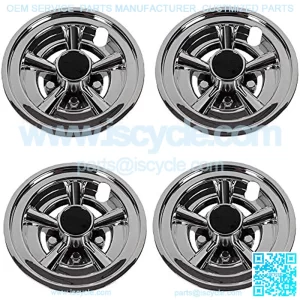 Golf Cart 8" SS Wheel Covers Hub Caps, Set of 4PCS Fits on Yamaha Club CAR EZ-GO Golf Cart and Most Brand Golf carts