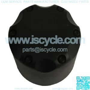 Set of 4 - 2.65 inch Golf Cart Snap In Wheel Center Caps (Matte Black SS)
