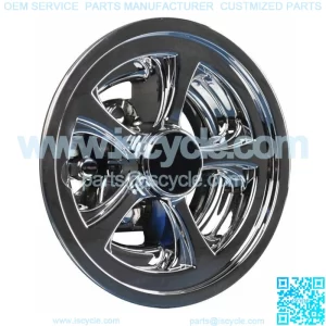 Golf Cart SS Chrome Wheel Covers Hub Caps 8" (Set Of 4)