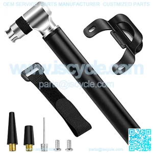 Mini Bike Pump, [300 PSI][ Fits Presta & Schrader Valve] Bicycle Tire Pump Small Bike Pump, Shock Pump, Bike Hand Pump with Needle and Frame Mount Perfect for Road & MTB