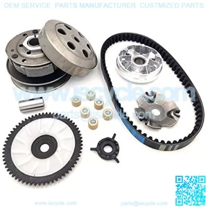 clutch Assembly and Variator Assembly with 669 belt, fit for GY6 50cc 139QMB Engine ScooterATV Quad Moped