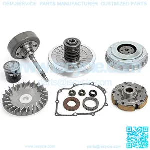 for YAMAHA Grizzly Rhino 660 Clutch Primary Fixed Sheave/Primary Dry Clutch CVT Sheave Assy/Secondary Driven Clutch CVT Pulley/Housing/Pad Shoe/Bearing/Gasket/Flange Nut/Oil Seal Filter