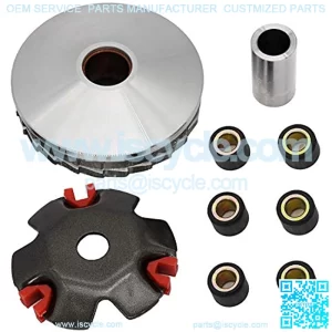 High-Performance Racing Variator Kit for Chinese Scooter Moped ATV 4-Stroke GY6 50cc 80cc 100cc 139QMB 139QMA Engine Front Clutch,Variator Drive Wheel Assembly with 6.5 gram Roller Weights