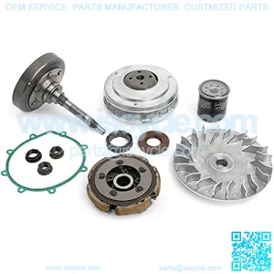 UTV Wet Clutch Kit,Housing + Primary Clutch Sheave + Sheave Fixed + Clutch Shoe + Nut + Bearing + oil Filter + Gasket + Seal for HiSUN UTV 400,MASSIMO,SUPERMACH,Q link,YS400,UTV400 MSU400