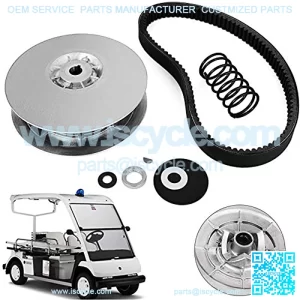 Heavy Duty Rear Driven Clutch Kit Secondary Clutch for Yamaha Gas Golf Cart G2-G22 1985-1992 Driven Power Clutch Kit with Belt JN6-G6201-03 JN6-G6201-04
