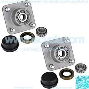 Golf Cart Front Wheel Hub Assembly kit with Bearing Seals for Golf Cart Club Car DS 1974-2003, OEM:11011102,1011153,1011889,1011892,1011894,LM11949(Pack of 2)