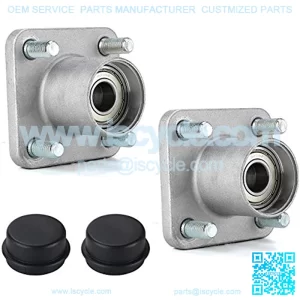 Golf Cart Front Wheel Hub Assembly with Hub Bearing/Oil Seal/Dust Cover for Club Car DS&Precedent 2003-up, OEM# 102357701(Pack of 2)