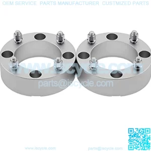 2pc Set of 1.5" Wheel Spacers for Outlander 400 + 500 + 650 + 800 | 4x137mm Bolt Pattern M10x1.25 Studs & 110mm Center Bore ATV Wheel Spacer [Silver]