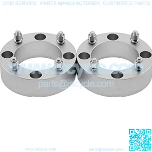 2pc Set of 2 Wheel Spacers for 1997-2012 Kawasaki Prairie | 4x137mm Bolt Pattern M10x1.25 Studs & 110mm Center Bore ATV Wheel Spacer [Silver]
