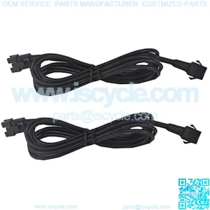 2pcs47in/120cm RGB LED Multi-Color Accent Light Extension Cable Wire Cord Set Neon Atmosphere Light Power Extenders for LED Motorcycle Auto ATV Car Light Multi-Color Neon Strip Light Kit