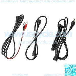 Snowmobile Helmet Heated Visor Electric Shield Replacement Power Cord Wiring Kit (RCA Style) Orange Cycle Parts