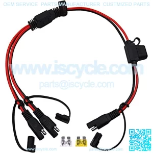 14AWG 2-Way Splitter, SAE Connector,1 to 2 SAE Connector Power Charger Adapter