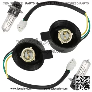 2X LH RH Headlight Socket and Bulb for Yamaha Raptor 700 YFM700R 2006 2007-2022