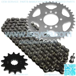 Black Drive Chain And Sprockets Kit for Suzuki LTZ400 Quadsport Z400 2003-2008