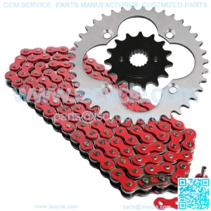 Red Drive Chain And Sprockets Kit for Honda TRX400EX Sportrax 400 2X4 1999-04