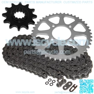 O-Ring Drive Chain And Sprockets Kit for Kawasaki KEF300 Lakota 300 1995-2003