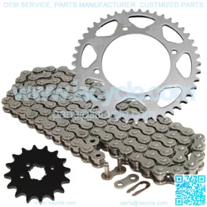 Drive Chain and Sprockets Kit for Yamaha XV250 Virago 250 1989-2008